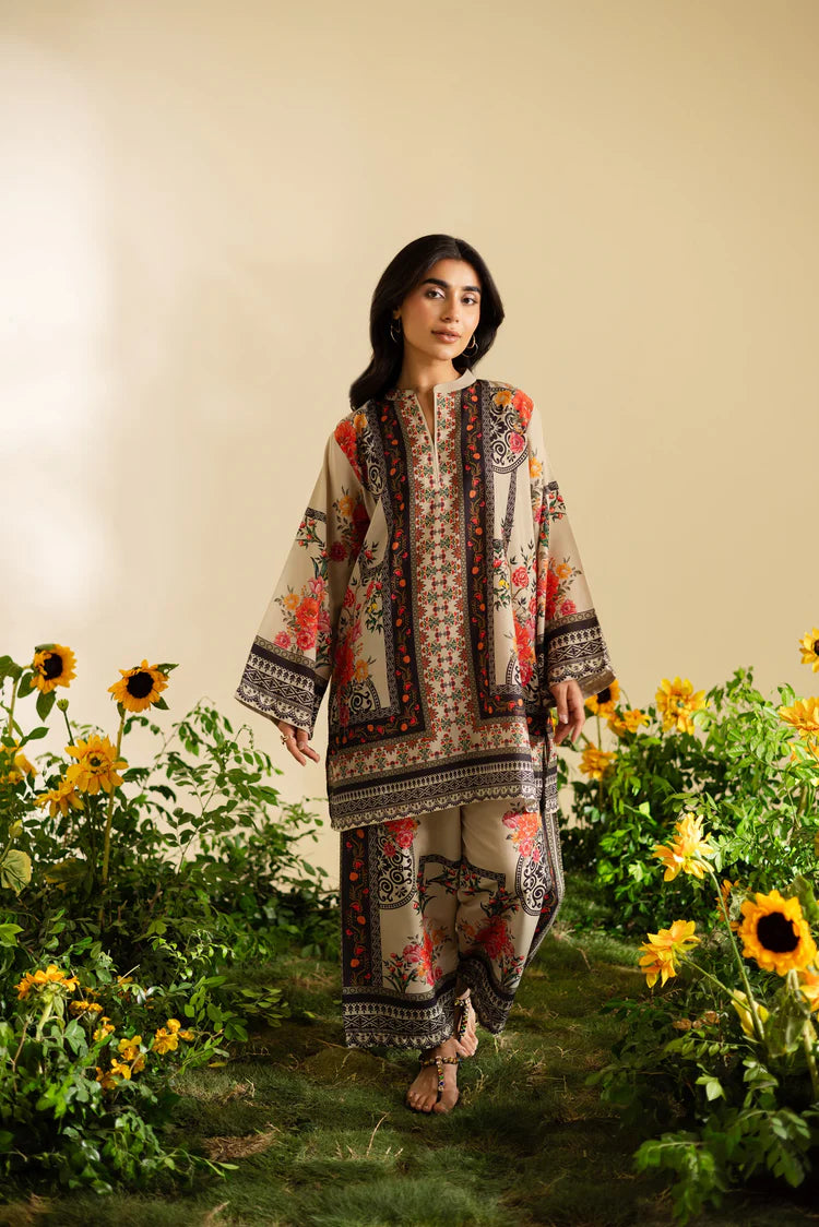Summer Silk Lawn Printed Shirt 2pcs