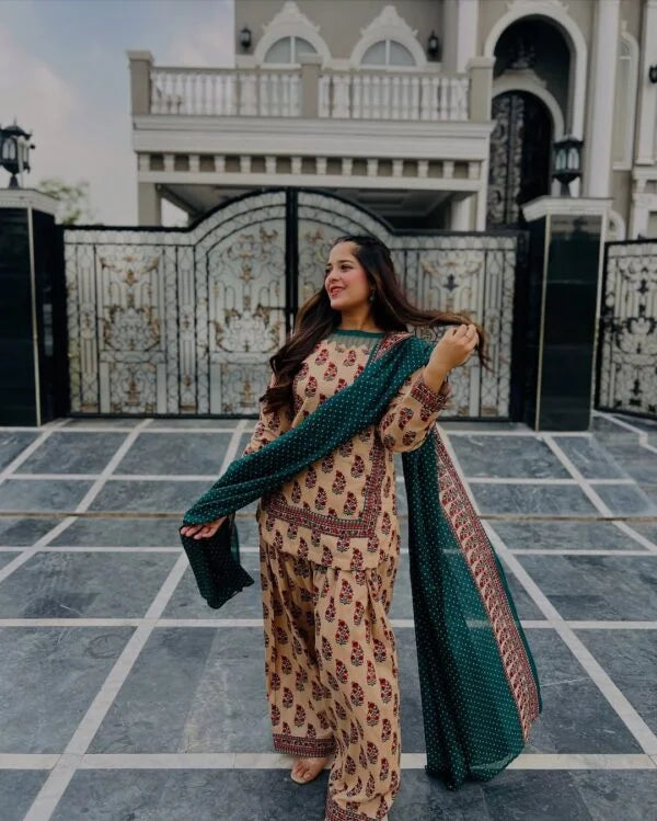 Special Edition Digital Printed Lawn Farshi Shalwar 03 Pieces