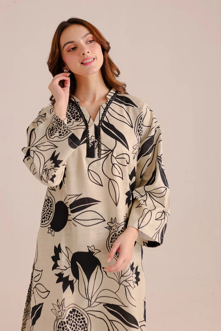 Digital Printed Cotton Lawn Stitched 2PC Suit.