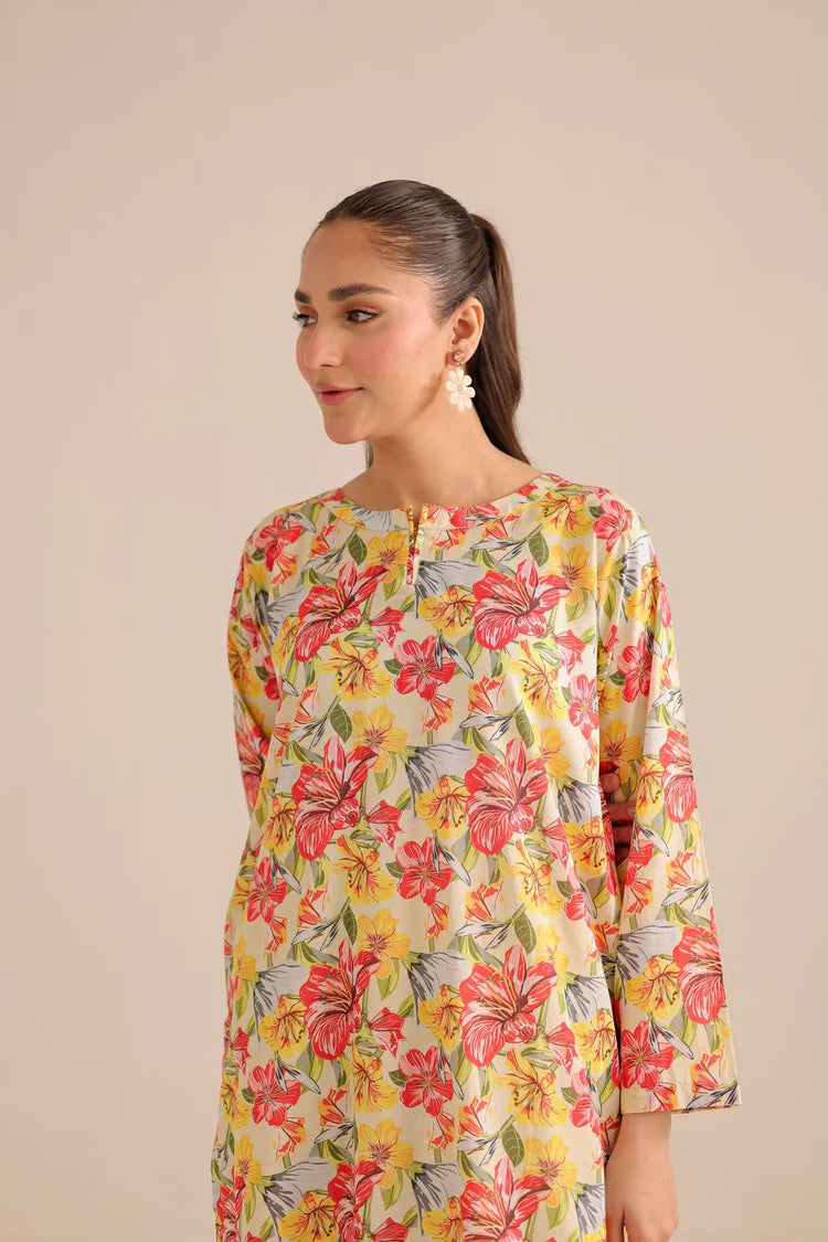 Digital Printed Cotton Lawn Stitched 2PC Suit.