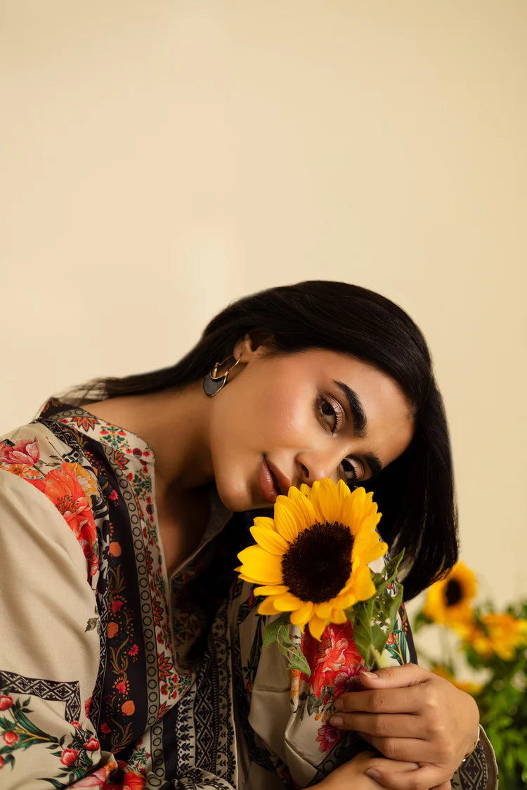 Summer Silk Lawn Printed Shirt 2pcs