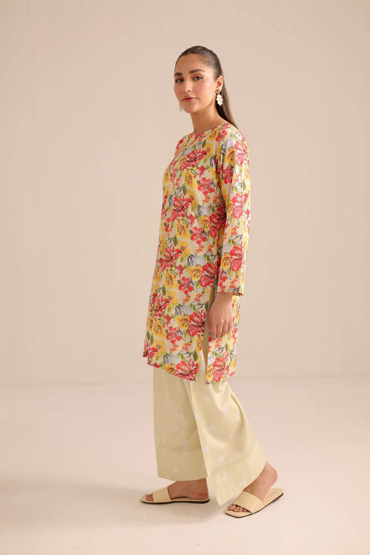 Digital Printed Cotton Lawn Stitched 2PC Suit.