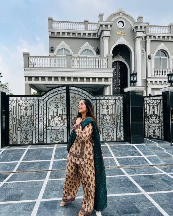 Special Edition Digital Printed Lawn Farshi Shalwar 03 Pieces