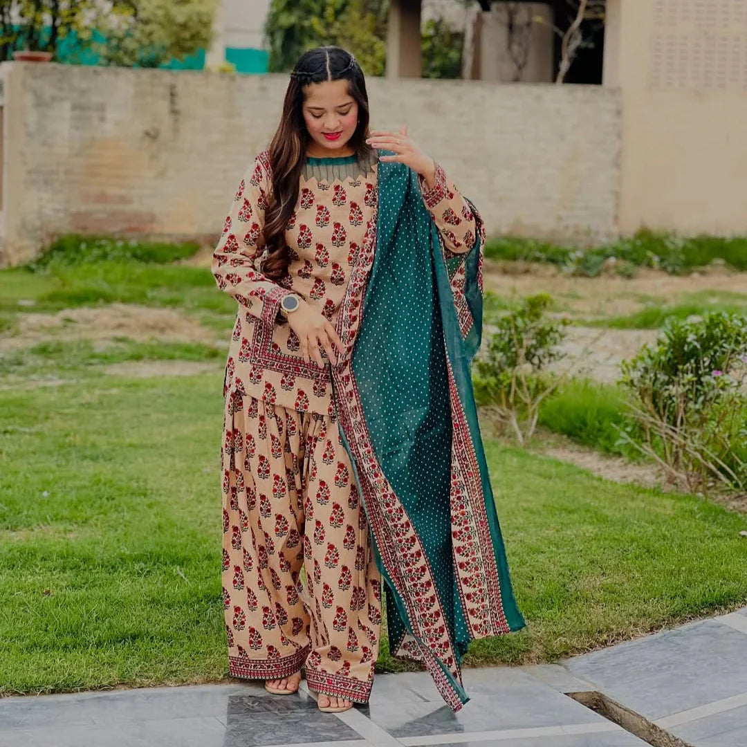 Special Edition Digital Printed Lawn Farshi Shalwar 03 Pieces